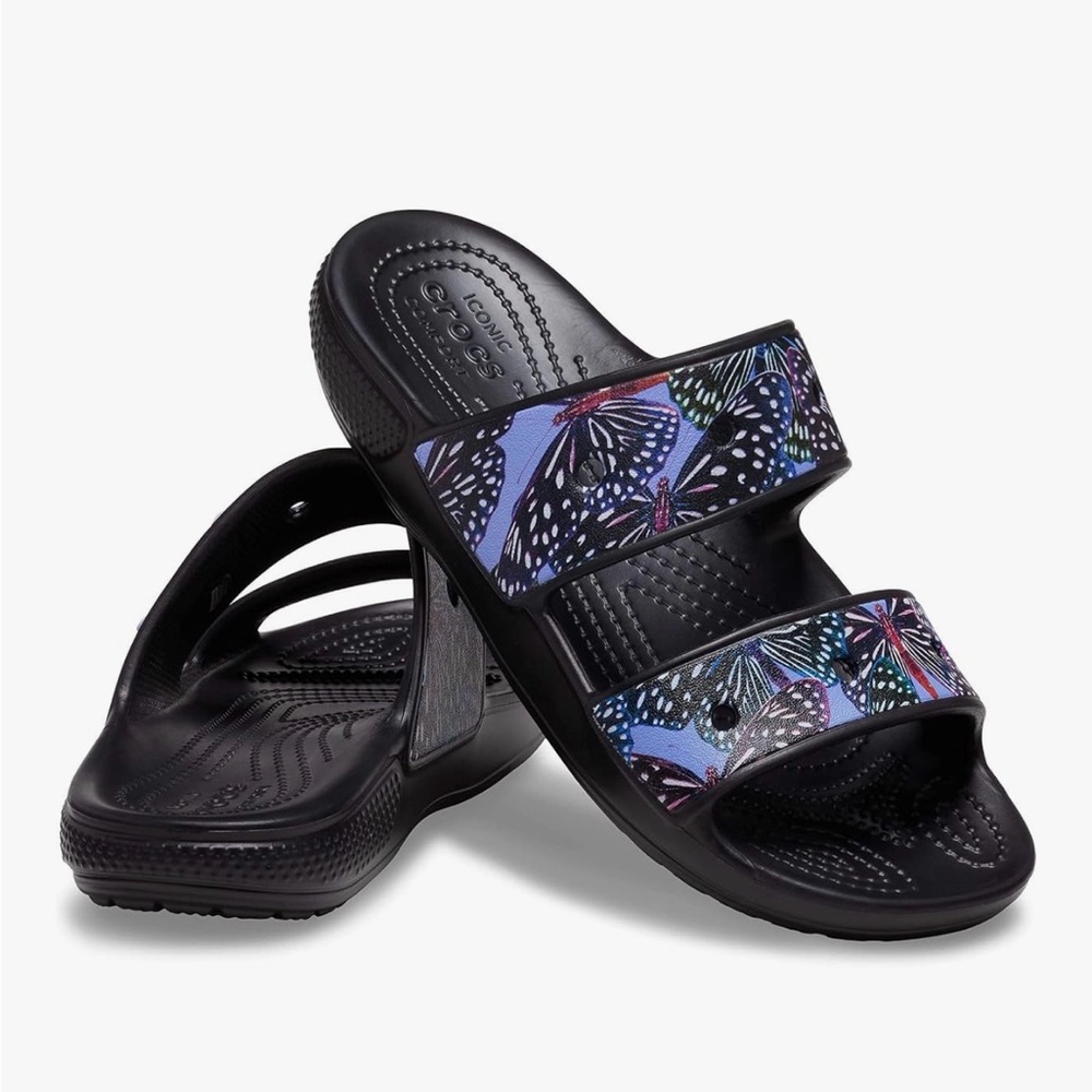 Crocs  Comfort Butterfly Double Strap Slide Sandals Size 11